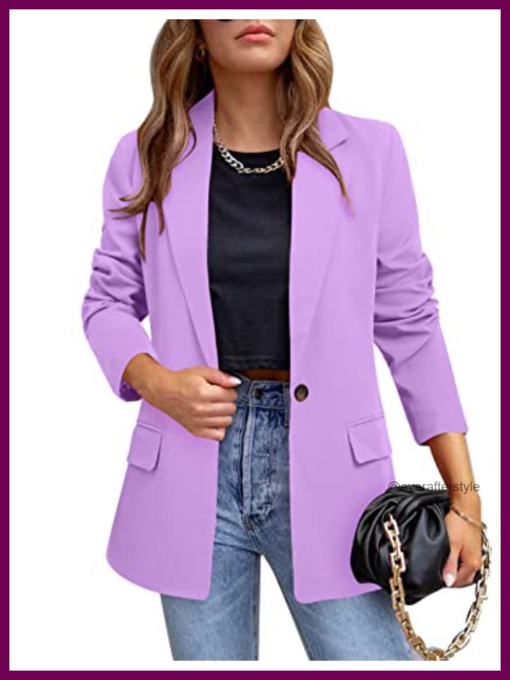 Womens Casual Blazer Jacket Long Sleeve Open Front Work Office Notch Lapel